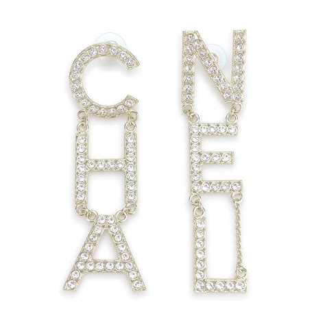 chanel earrings letter|the real chanel earrings.